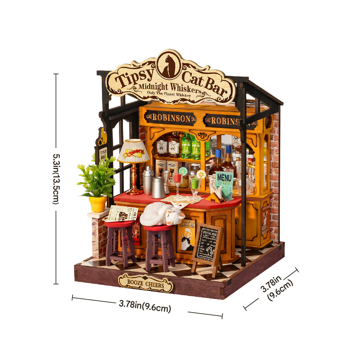Rolife Tipsy Cat Bar DIY Miniature House DS054| Robotime