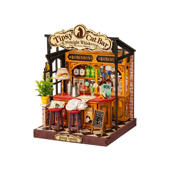Rolife Tipsy Cat Bar DIY Miniature House DS054| Robotime