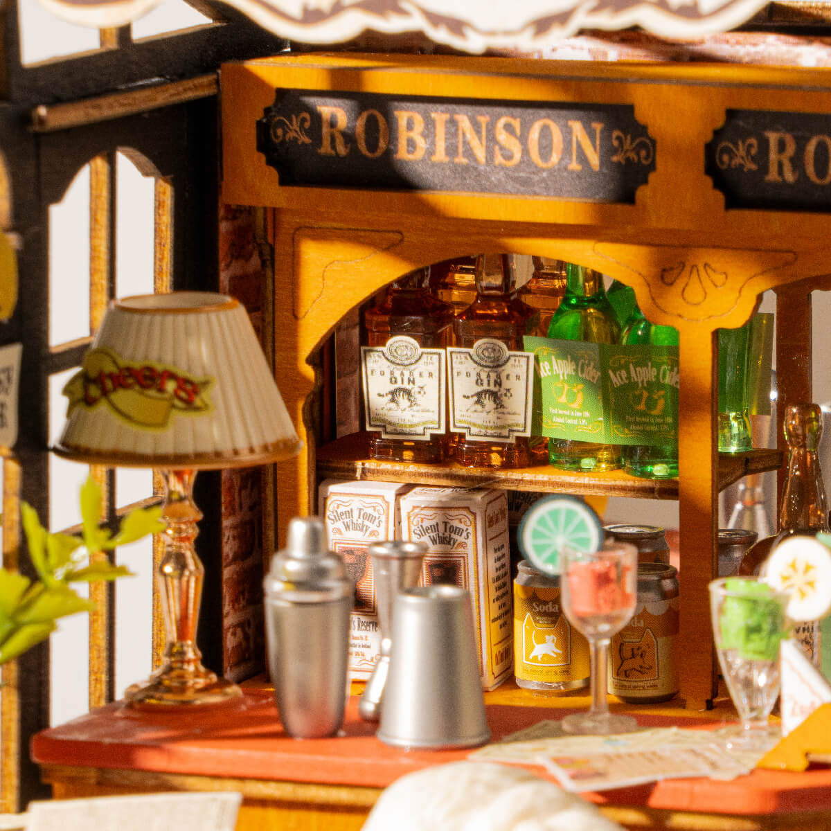 Rolife Tipsy Cat Bar DIY Miniature House DS054| Robotime