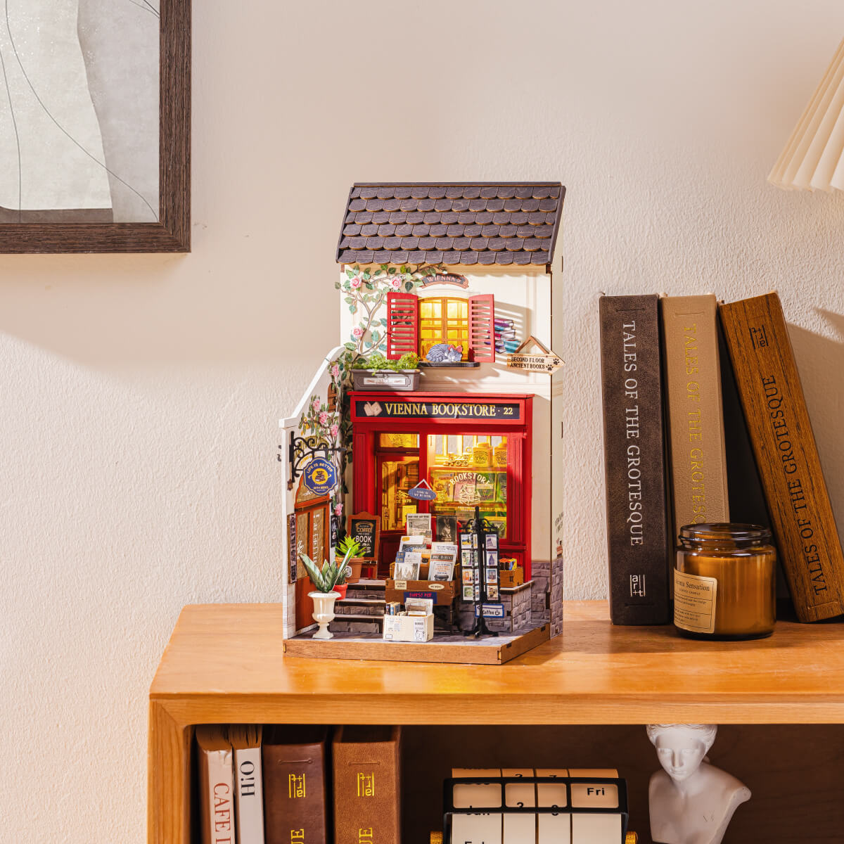 Rolife Vienna Bookstore DIY Miniature House DG183 | Robotime