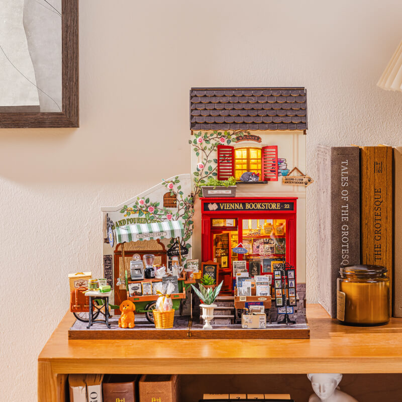 Rolife Vienna Bookstore DIY Miniature House DG183