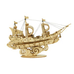 Rolife, Sailling Ship, TG305, 3D wooden ship model puzzle, front view