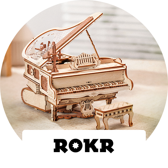 ROKR Mechanical Model Kits Logo - Robotime Brand Family