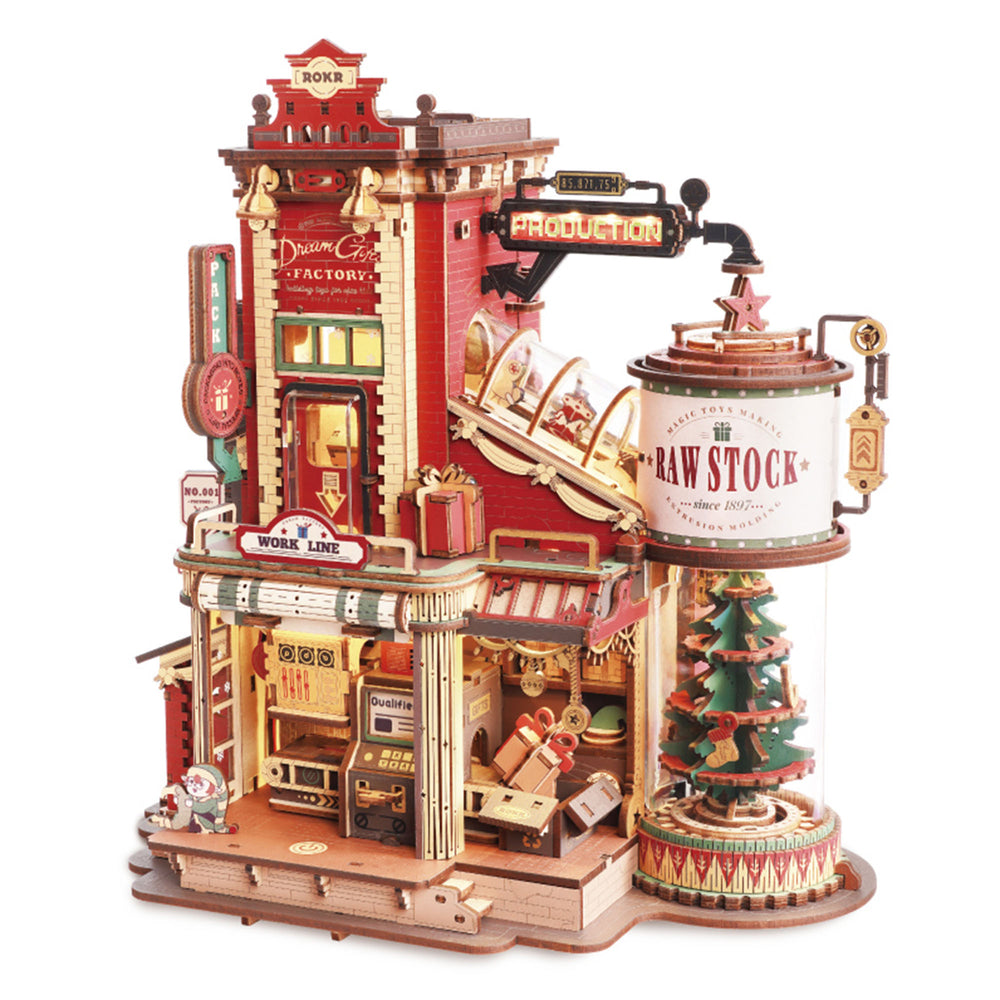 ROKR Christmas Dream Gift Factory Houten muziekdoos EAB01