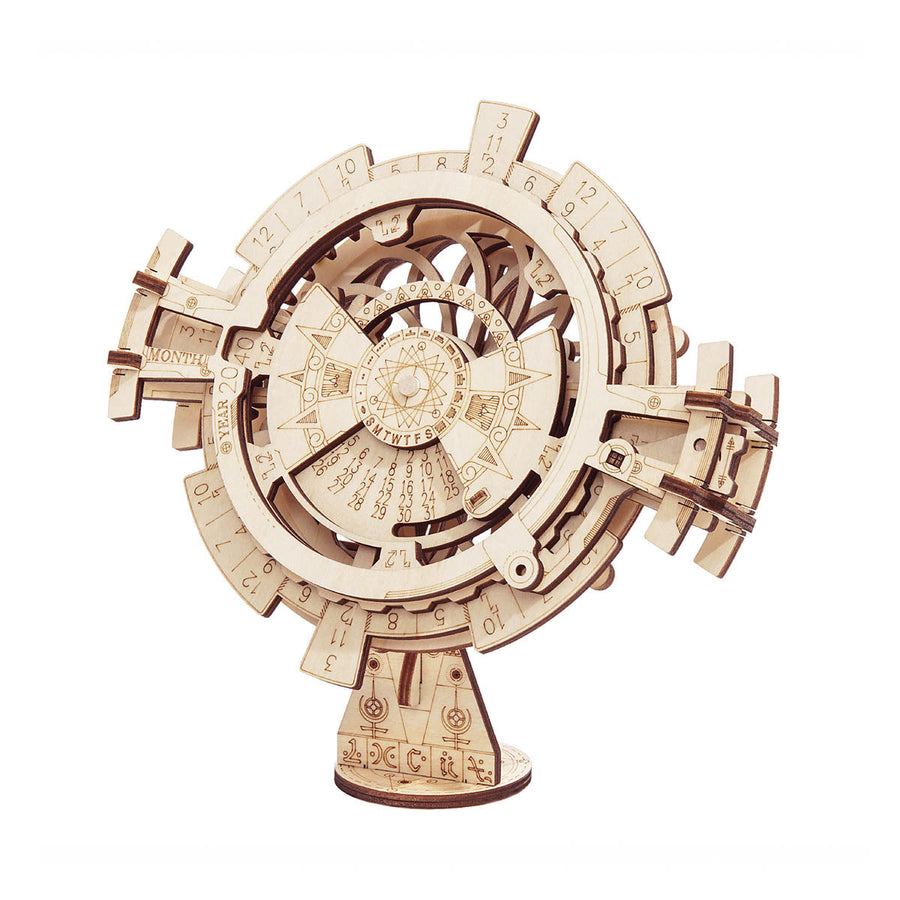 ROKR, Perpetual Calendar, LK201, 3D wooden calendar puzzle, front view