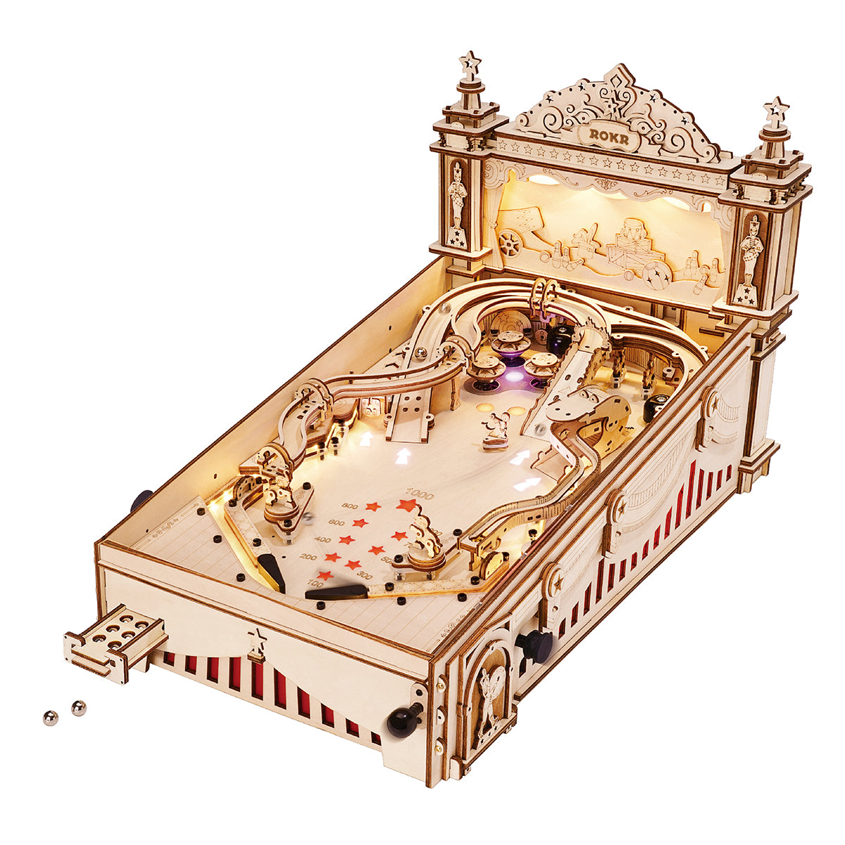 ROKR 3D Pinball Machine EG01 Assembly Instructions | Robotime
