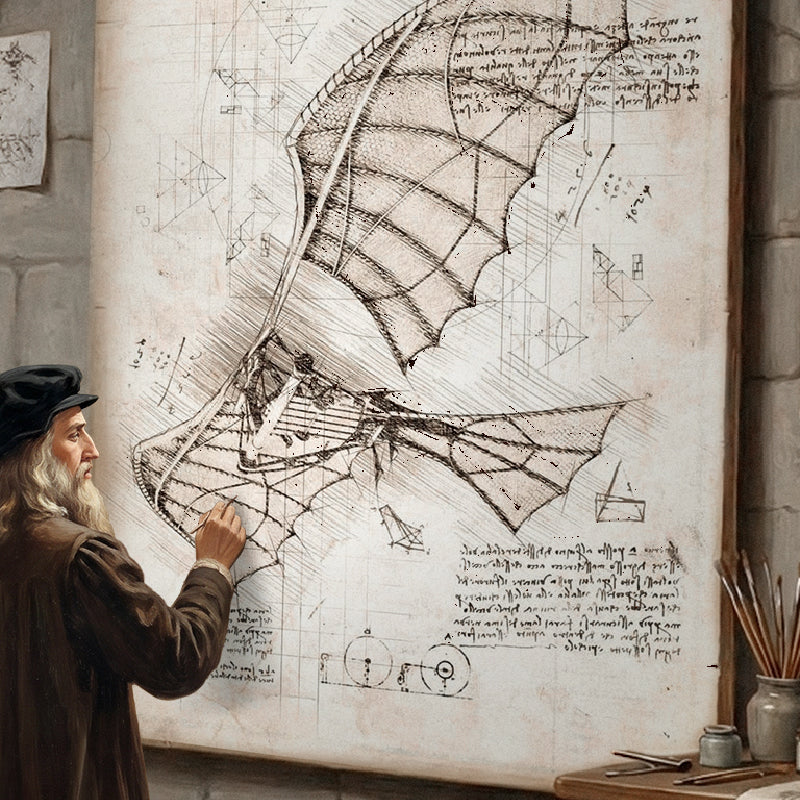 Die leuchtende Dampf-Energiekammer des ROKR Leonardo da Vinci's Ornithopter