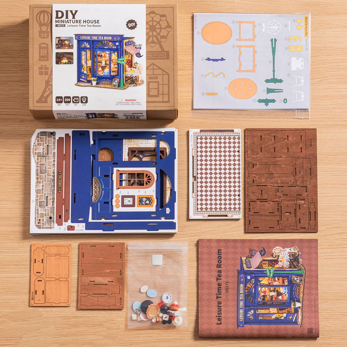 Rolife Leisure Time Tea Room DIY Miniature House DG171 | Robotime