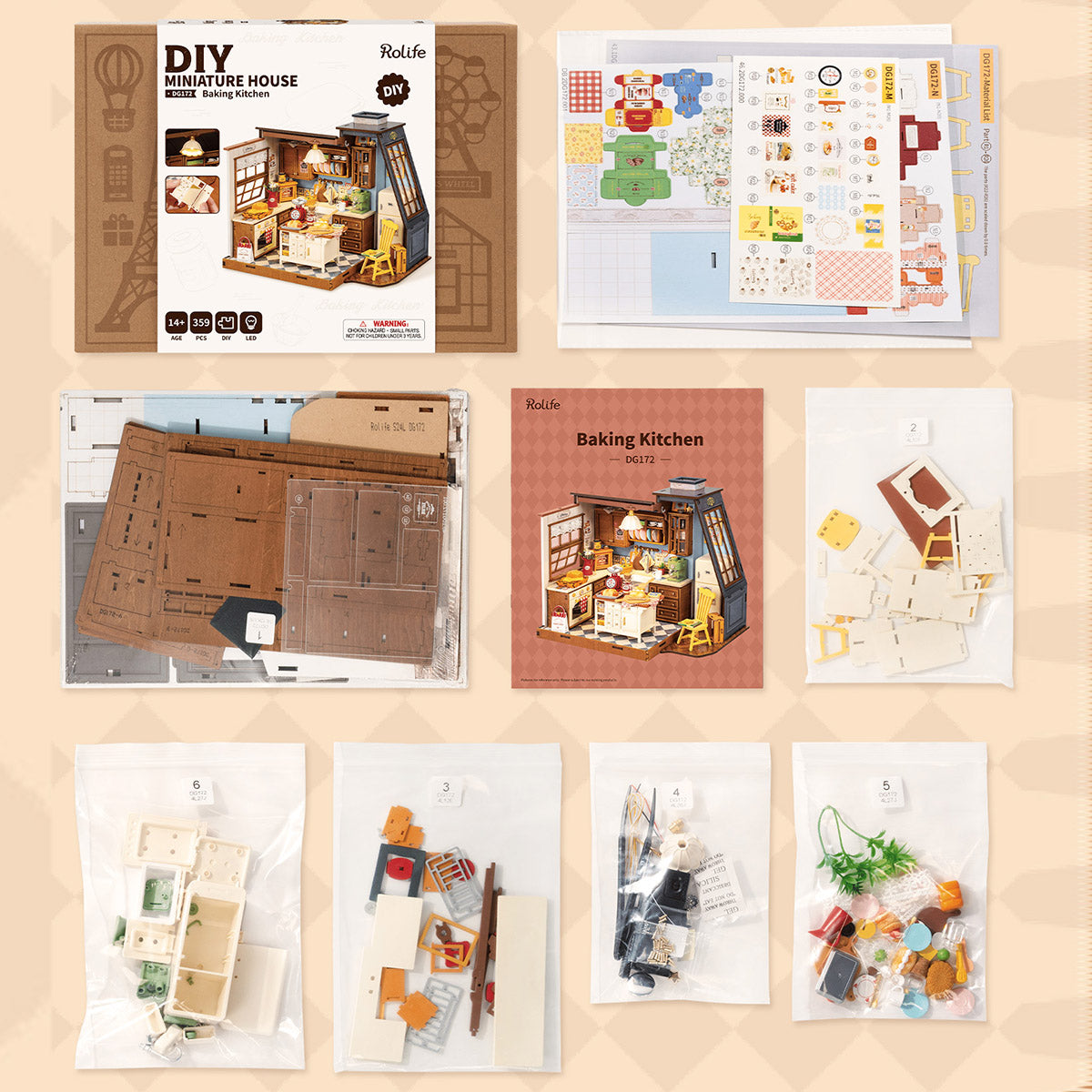 Rolife Baking Kitchen DIY Miniature House DG172