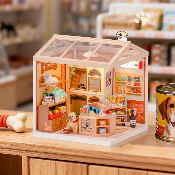 Rolife Furry Friends' Home DIY Miniature House DW027