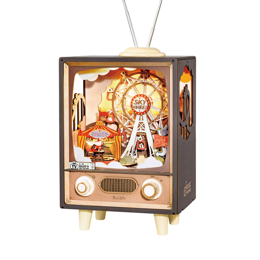 Rolife Sonnenuntergang Karneval DIY Spieluhr 3D Holzpuzzle AMT01