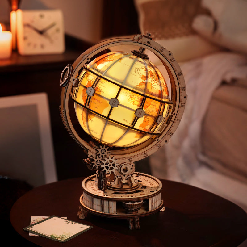 NaruCosmetics 3D SPHERE WR +WH 8枚セット ROKR Luminous Globe Wooden 3D Puzzle ST003D (Electric Version