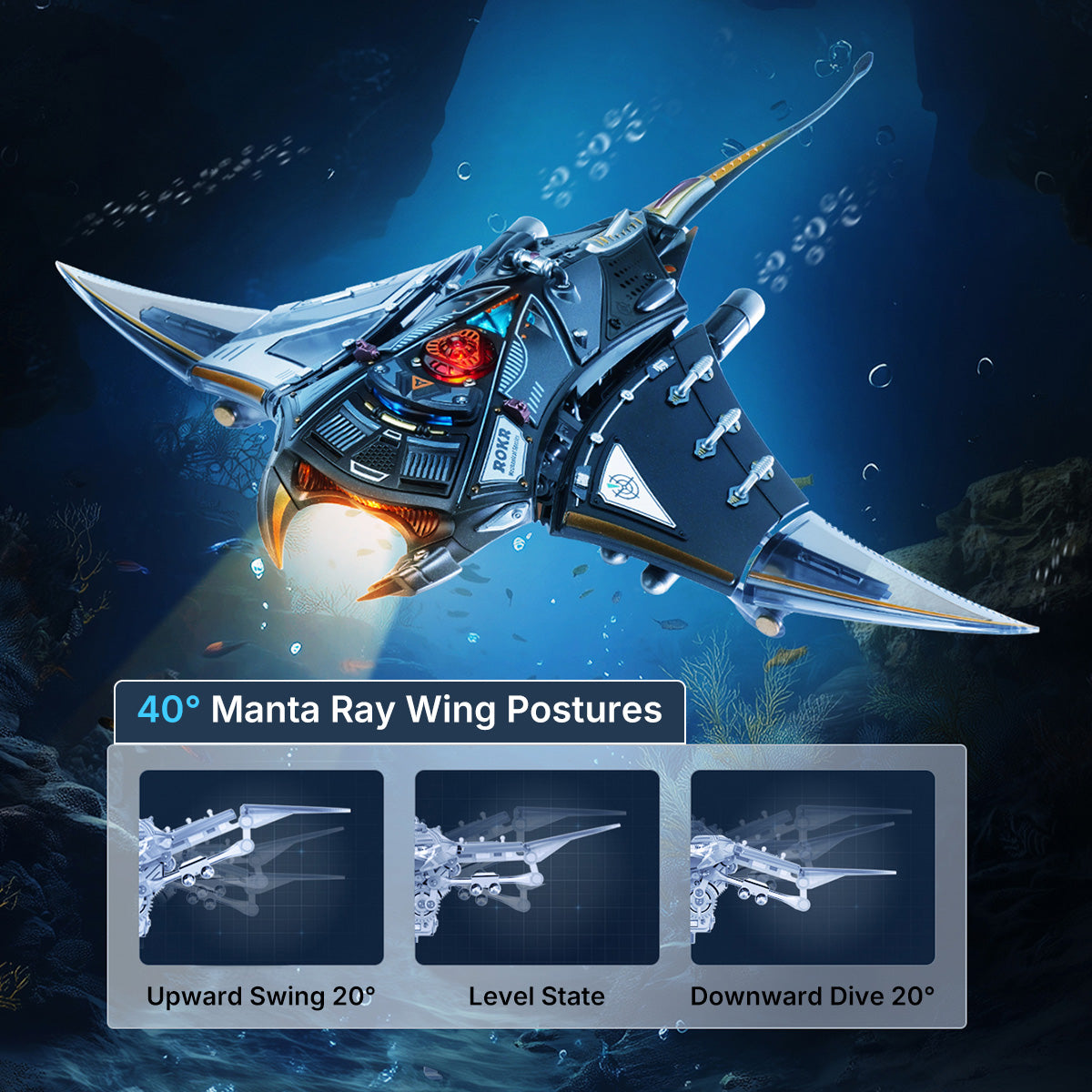 ROKR Manta Ray Mechanical 3D Puzzle Model Kit MI06 | Robotime