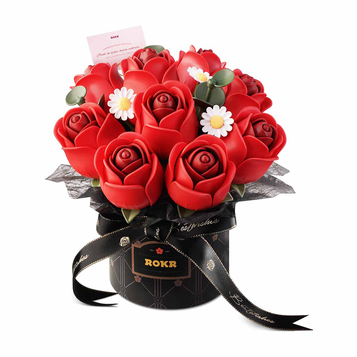 ROKR Red Rose Bouquet DIY 3D Puzzle AF02J