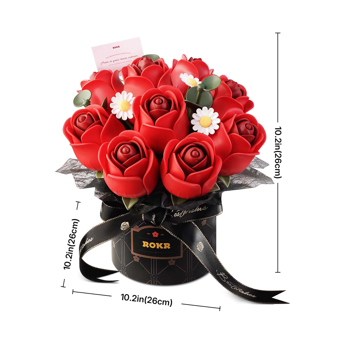 ROKR Red Rose Bouquet DIY 3D Puzzle AF02J