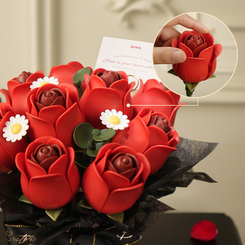 ブラッド・レッド・ローゼズ ROKR Red Rose Bouquet DIY 3D Puzzle AF02J | Robotime Online