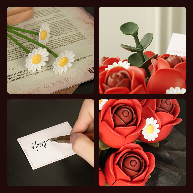 ROKR Red Rose Bouquet DIY 3D Puzzle AF02J | Robotime Online