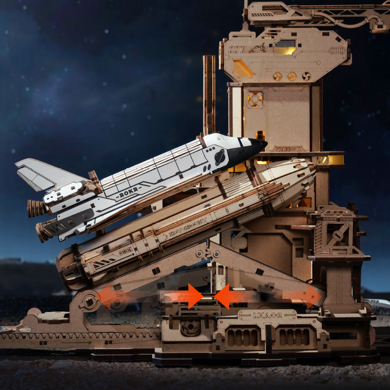 ROKR LKA02 Space Shuttle Mechanical 3D Wooden Puzzle - Small