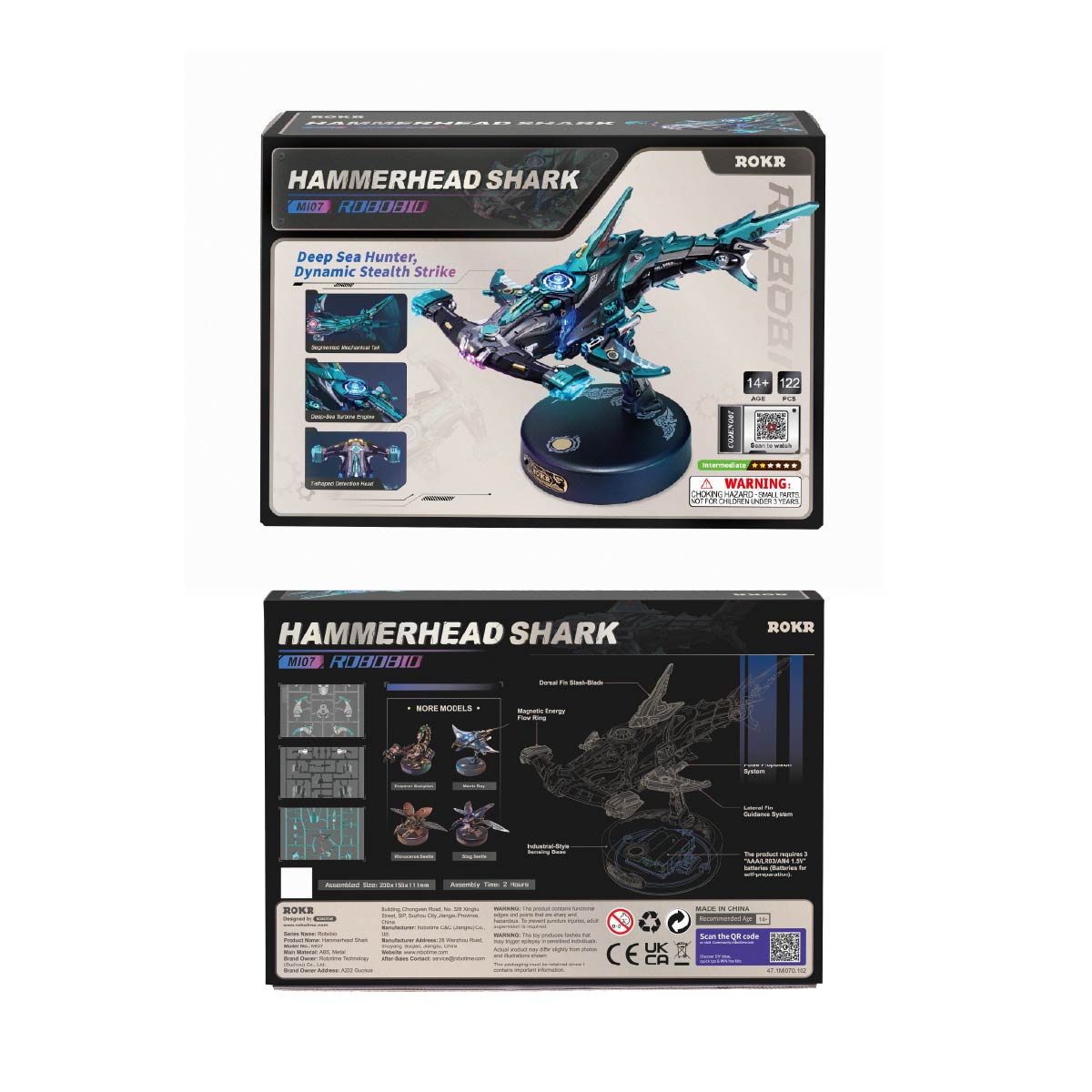 mikiレプロ3D ROKR Hammerhead Shark DIY Model 3D Puzzle MI07 | Robotime Online