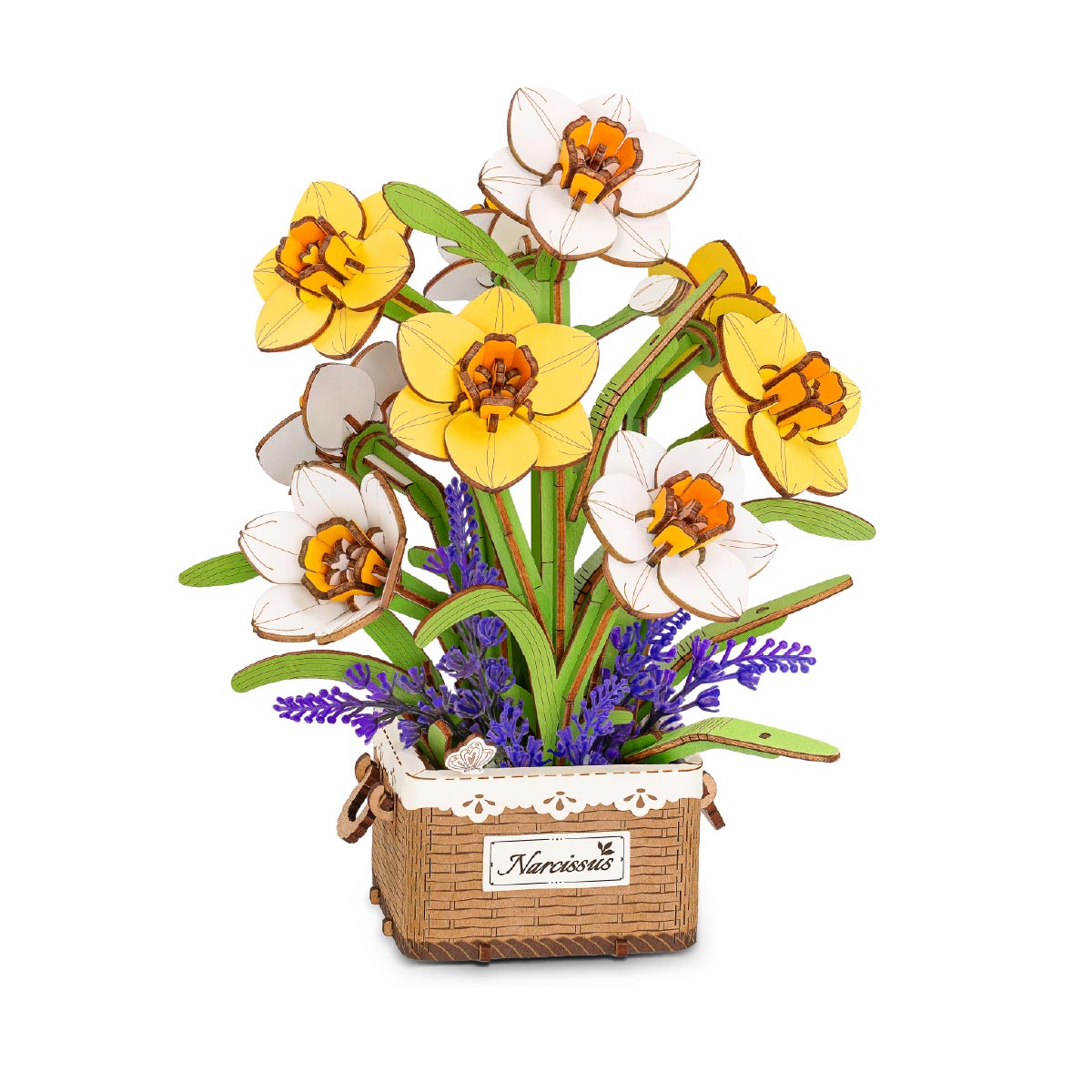 Rowood Narcissus DIY Flower Bouquet Wooden 3D Puzzle TF002